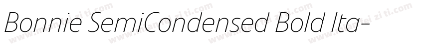 Bonnie SemiCondensed Bold Ita字体转换